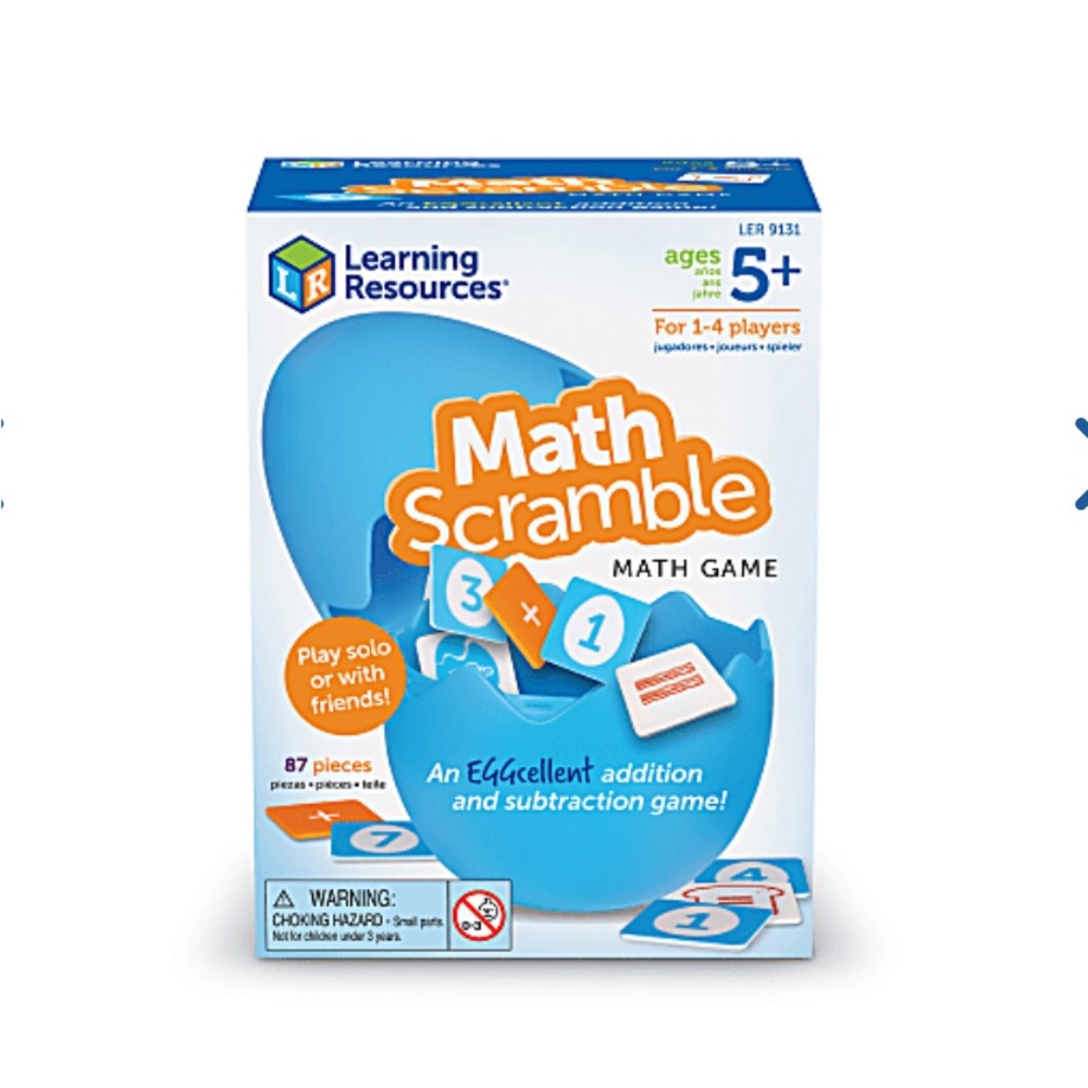 Learning Resources Math Scramble Game - Blue